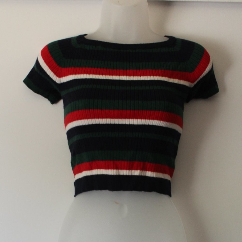 🙋L.A Hearts Striped Crop Top